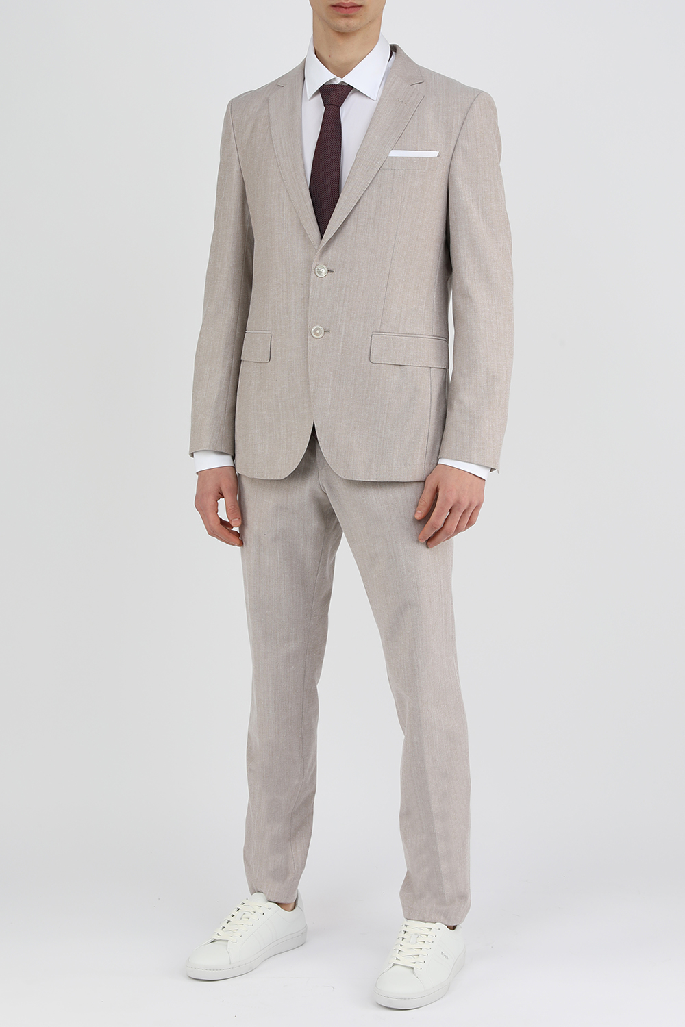 בלייזר צמר אפור בגזרת סלים